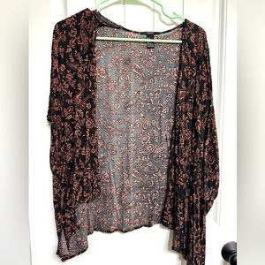 Forever 21 Black and Rose Gold Kimono Size Small